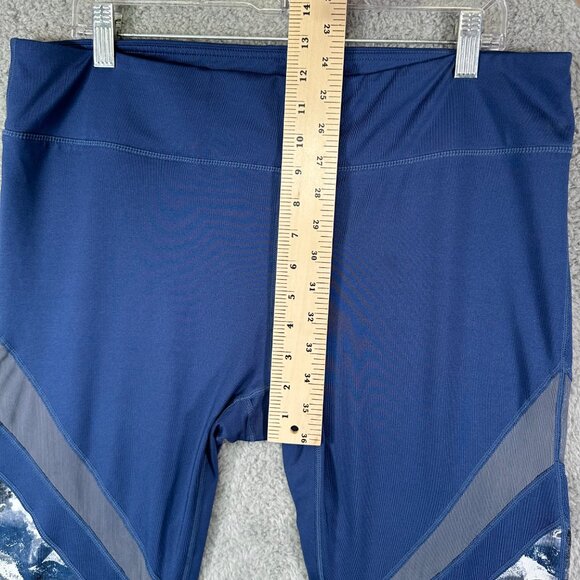 JustFab Active Legging Capri Style Dark Navy XXL Stretchy - Picture 10 of 12